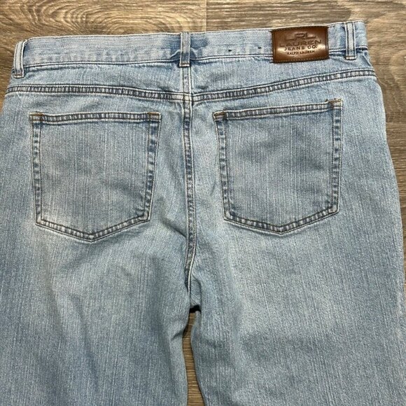 Lauren Ralph Lauren SZ 14 LRL High Rise Capri Jeans Light Wash Y2K Cropped - Picture 7 of 9
